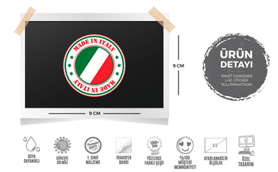 ITF8 Made In Italy (Italyan Mali) Etiketi