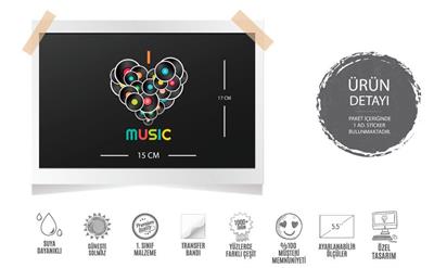 LPT13 Ozel Seri I love Music Yazili Etiket