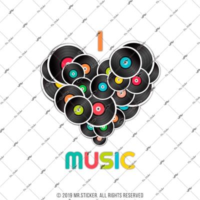 LPT13 Ozel Seri I love Music Yazili Etiket