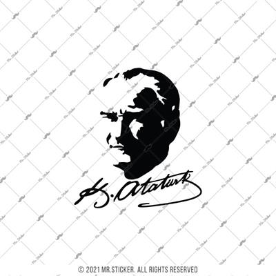 MKA1 Kemal Ataturk Silueti - Mat Siyah