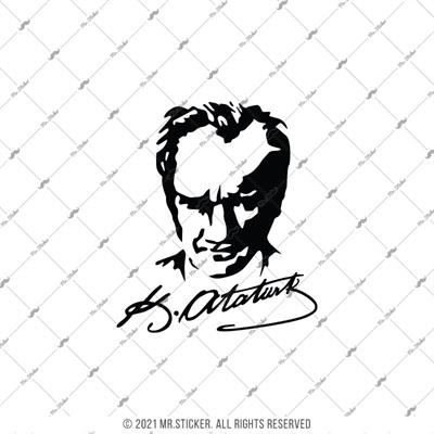 MKA2 Kemal Ataturk Silueti - Mat Siyah