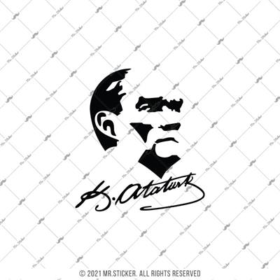 MKA3 Kemal Ataturk Silueti - Mat Siyah