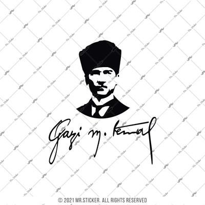 MKA4 Gazi Mustafa Kemal Silueti - Mat Siyah