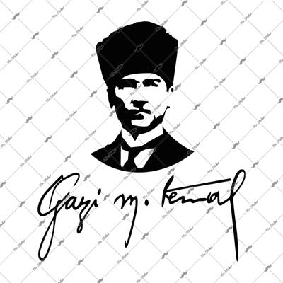 MKA4 Gazi Mustafa Kemal Silueti - Mat Siyah