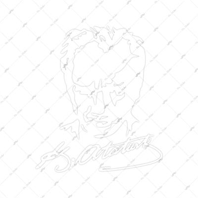 MKA6 Kemal Ataturk Silueti - Mat Beyaz