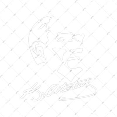 MKA7 Kemal Ataturk Silueti - Mat Beyaz