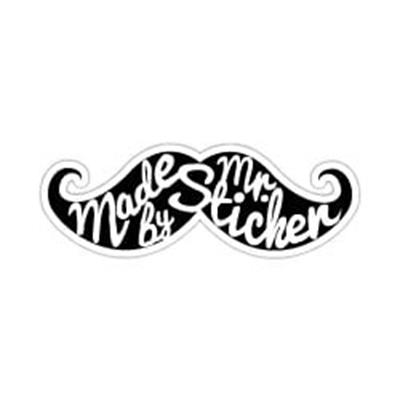 MRSTC10 Reflektif Mr.Sticker Bıyık Etiketi