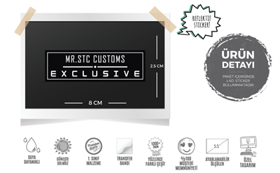 MRSTC6 Reflektif Mr.Sticker Exclusive Etiketi