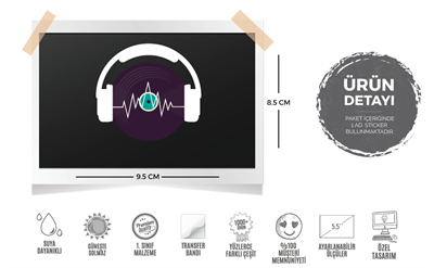 MSC15 Kulaklik Plak Ritim Etiketi