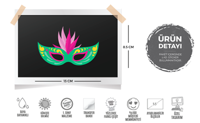 MSK4 Yesil Maske Etiketi