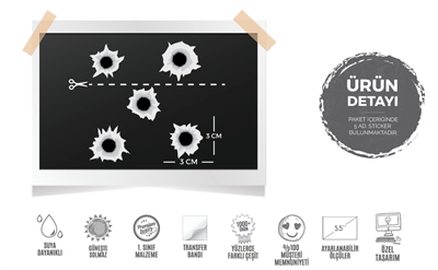 MSL10 Kursun Delikleri Etiketi 5li set