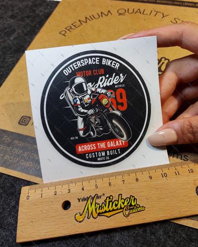 MSL102 Astronot Motorcu Etiketi