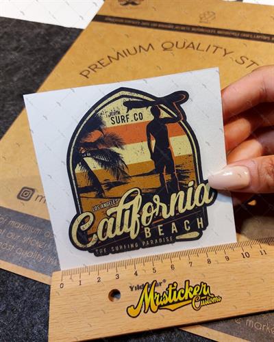 MSL115 California Beach Surf Etiketi