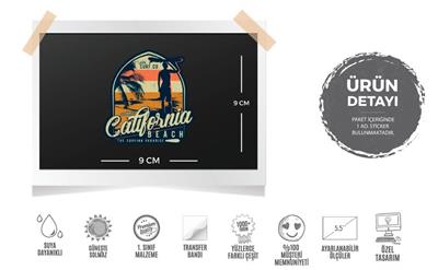 MSL115 California Beach Surf Etiketi