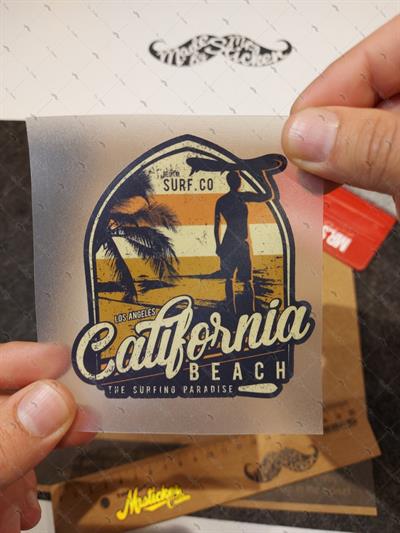 MSL115 California Beach Surf Etiketi