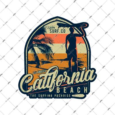 MSL115 California Beach Surf Etiketi
