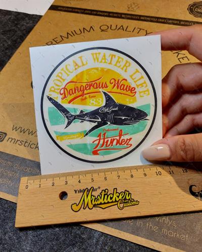MSL128 Eskitme Desenli Tropikal Sular Etiketi