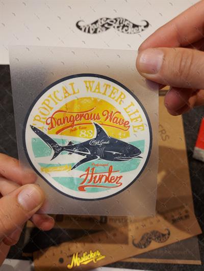 MSL128 Eskitme Desenli Tropikal Sular Etiketi