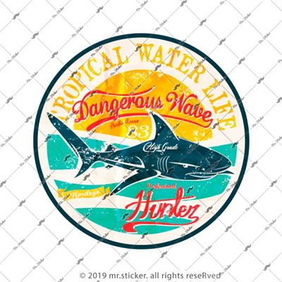 MSL128 Eskitme Desenli Tropikal Sular Etiketi