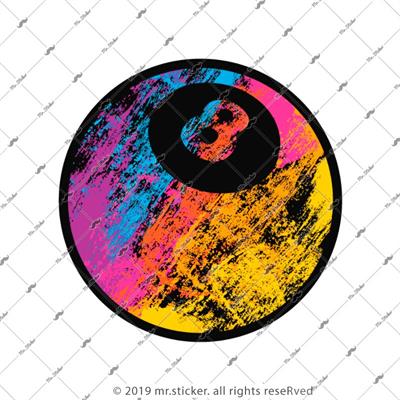 MSL129 Eight Ball Bilardo Topu Etiketi