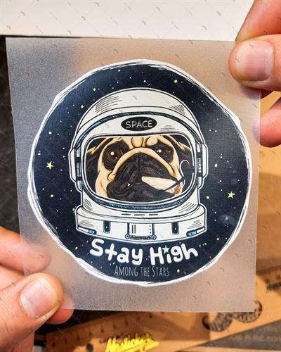 MSL137 Astronot Kopek Etiketi