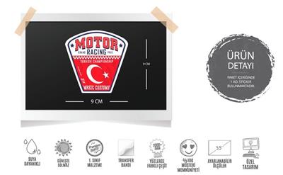 MSL141 Motor Racing Yazili Etiket