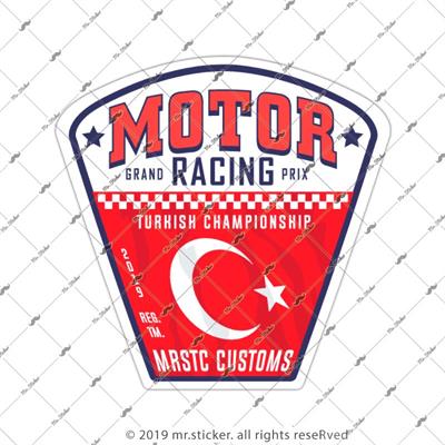 MSL141 Motor Racing Yazili Etiket