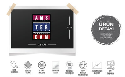 MSL144 Amsterdam Yazili Etiket