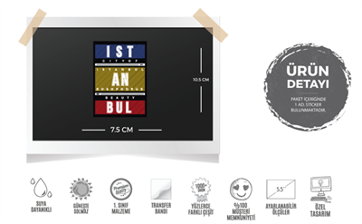 MSL145 Istanbul Yazili Etiket