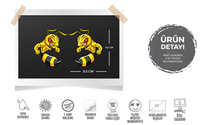 MSL146 Steroidli Ari Etiketi Simetrik 2li Set