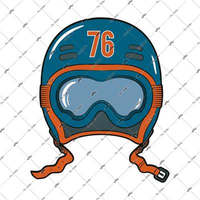 MSL33 Mavi Vintage Kask Etiketi