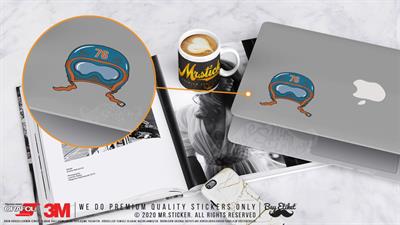 MSL33 Mavi Vintage Kask Etiketi