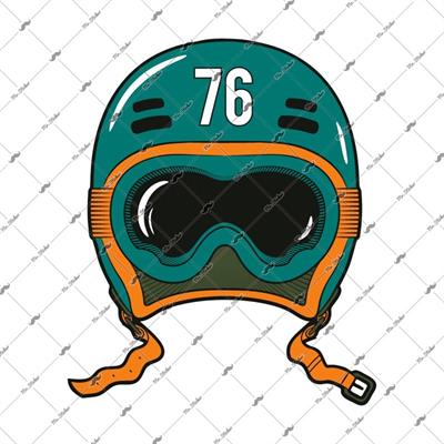 MSL34 Yesil No 76 Vintage Kask Etiketi