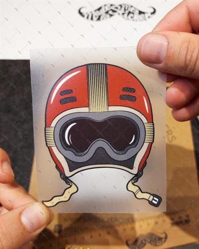 MSL35 Kirmizi Vintage Kask Etiketi