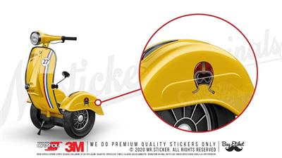 MSL35 Kirmizi Vintage Kask Etiketi