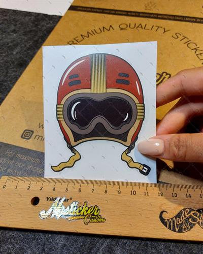 MSL35 Kirmizi Vintage Kask Etiketi