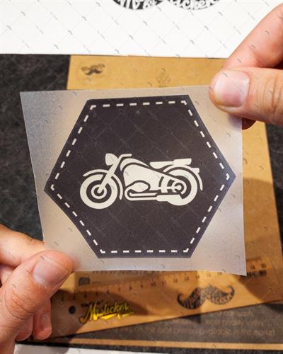 MSL56 Motosiklet Motifli Etiket