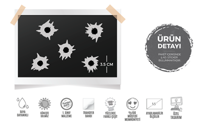 MSL9 Kursun Delikleri Etiketi 5li Set