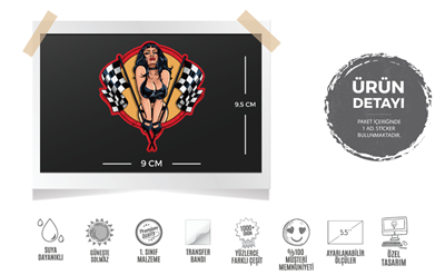 PNP48 Yarisci Pinup Kizi Etiketi