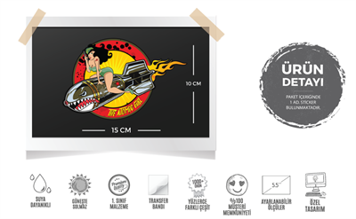 PNP50 Atom Bombasi Pinup Kizi Etiketi