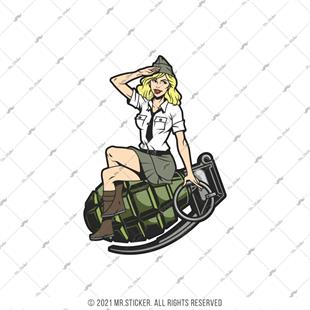 PNP52 Askeri Pinup Kizi Etiketi