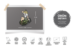 PNP52 Askeri Pinup Kizi Etiketi