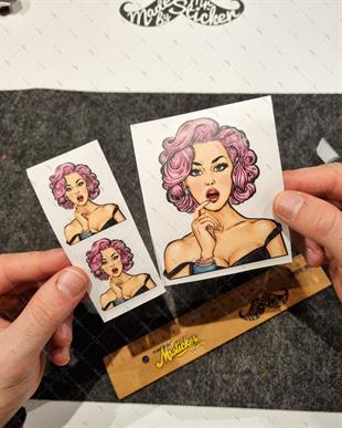 PNP53 Pembe Sacli Pinup Kızı