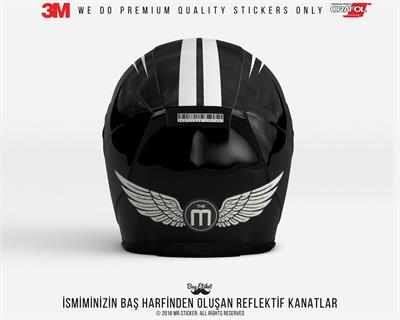 PRS1 Reflektif Ismin Bas Harfinden Olusan Kanatlar