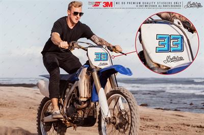 PRS10 Mavi Renkli Yaris Numarasi Seti