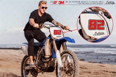 PRS12 Kirmizi Renkli Yaris Numarasi Seti