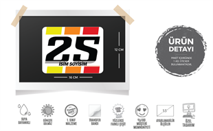 PRS17 Custom Numara ve Isim Seti 2li Set