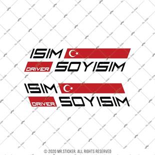 PRS18 Ozel Seri Custom Yarisci Ismi Sticker Seti
