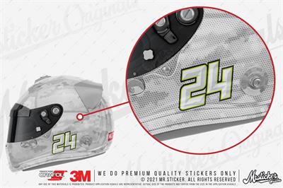 PRS7 Reflektif Acik Yesil Renkli Yaris Numarasi Seti