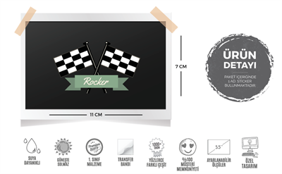 RAC16 Yaris Bayraklari Etiketi